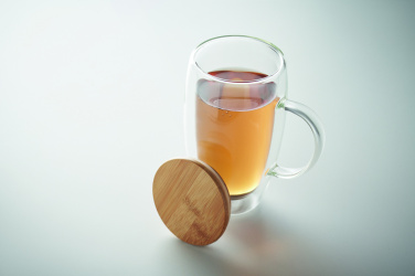 Logotrade Firmengeschenke das Foto: Doppelwandiger Glasbecher 450ml